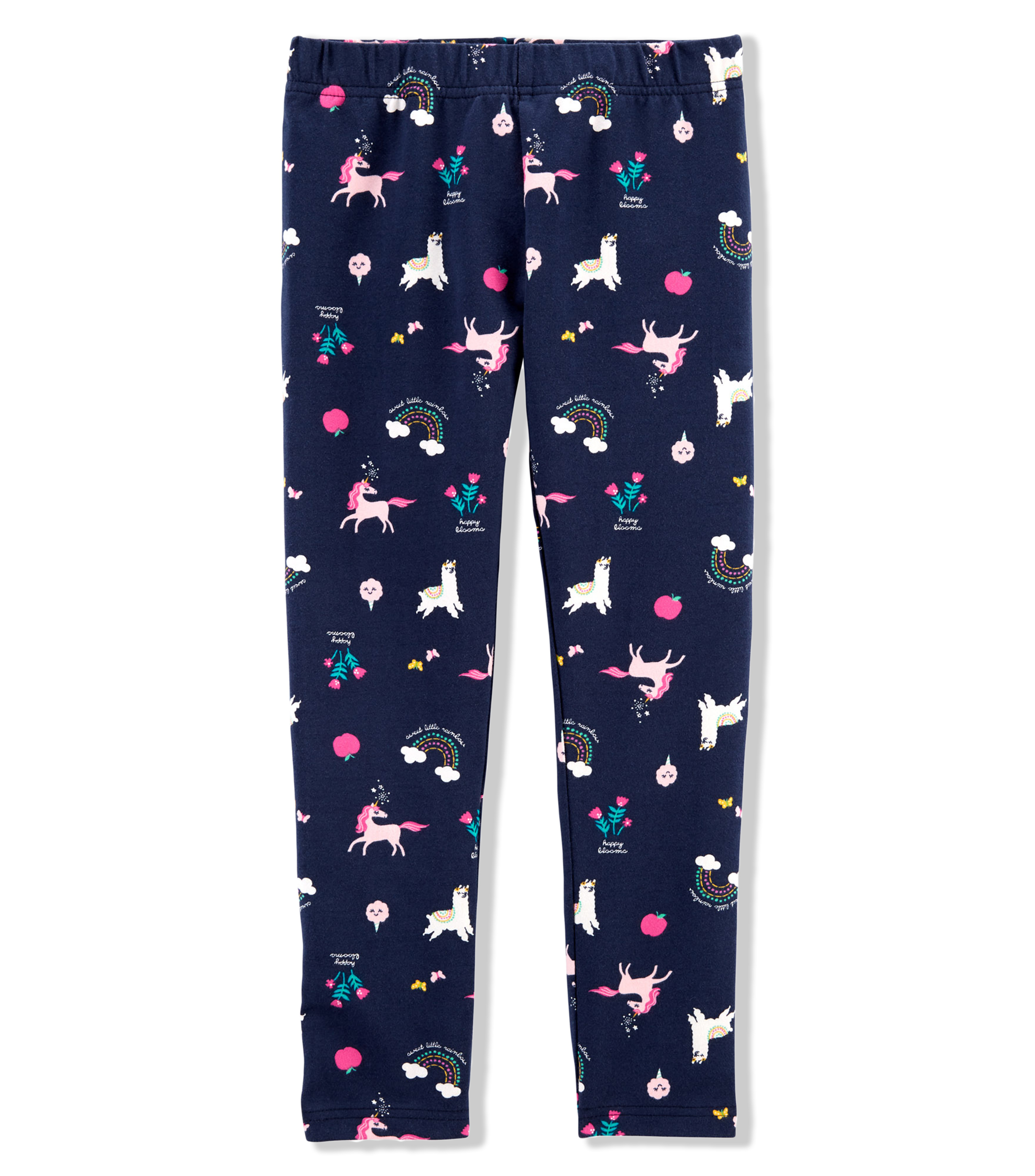 Leggings Carter's In Misto Cotone, Pile Morbido, Per Bambina, Con Unicorni, Nuovi Con Etichette